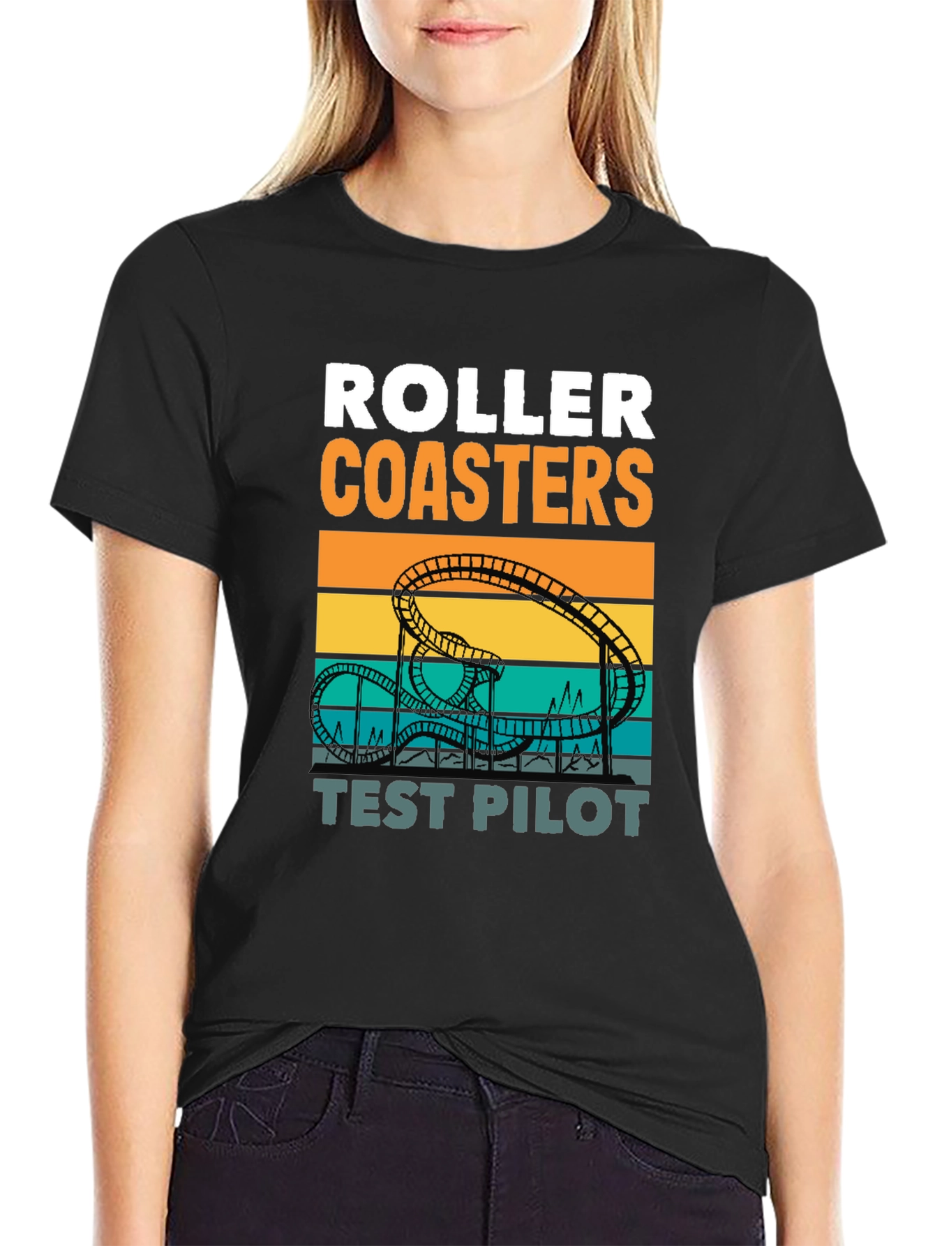 Roller Coasters Test Pilot Graphic T-Shirt