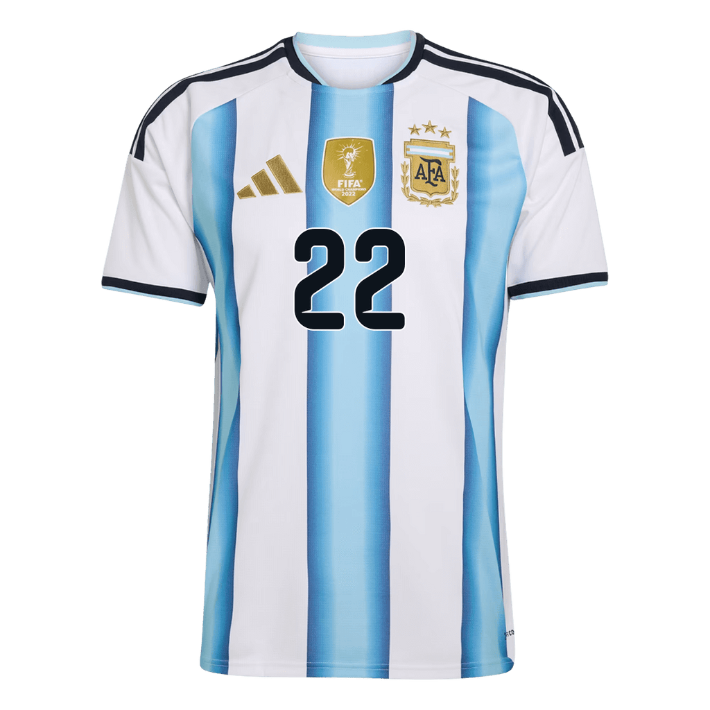 L.MARTÍNEZ #22 Argentina Home Soccer Jersey World Cup 2026 Blue&White Back