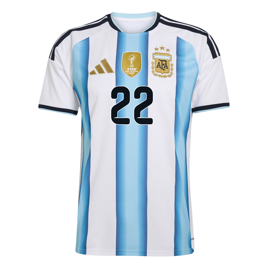 L.MARTÍNEZ #22 Argentina Home Soccer Jersey World Cup 2026 Blue&White Back