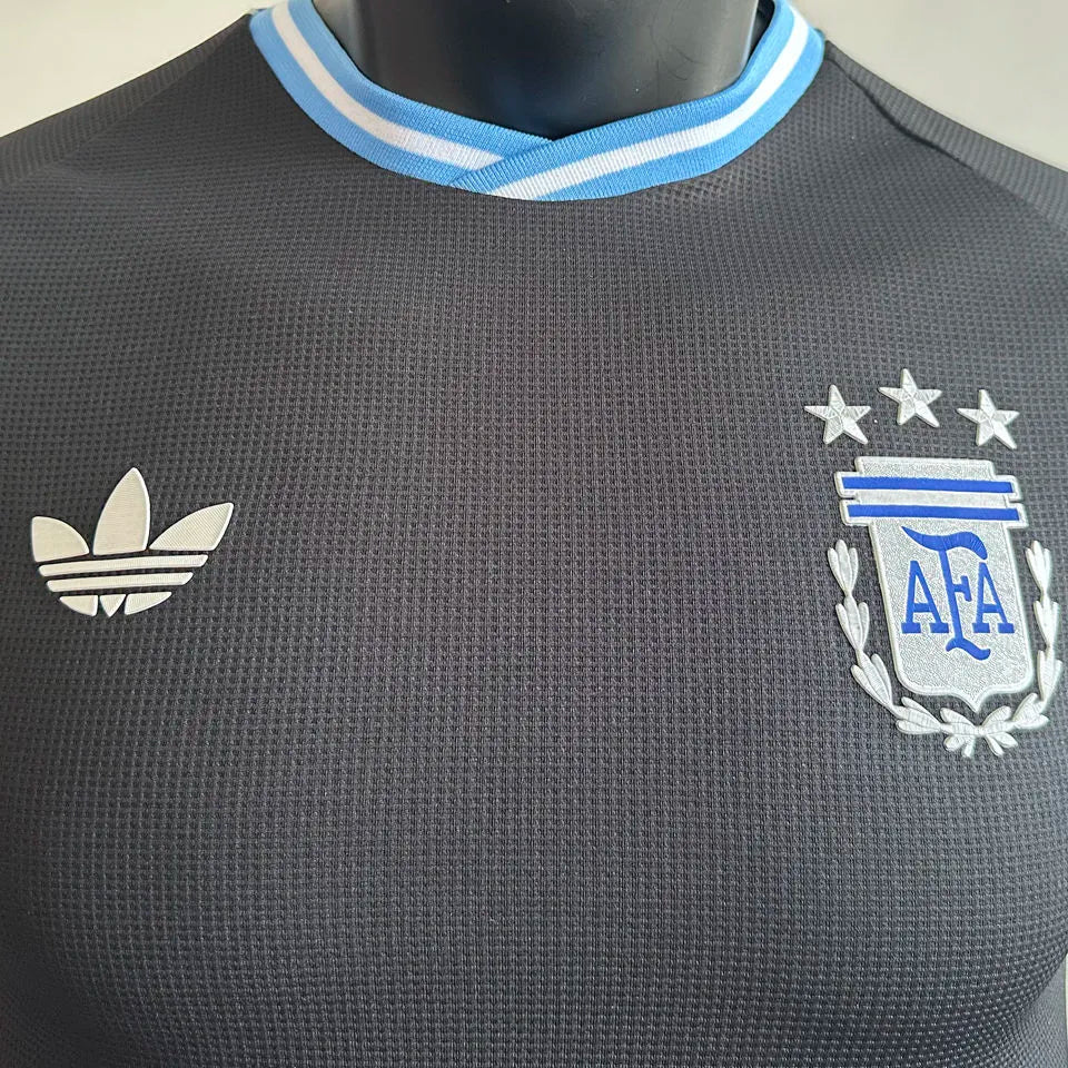 2025/26 Argentina Away Black Player Version Jersey Detail 1