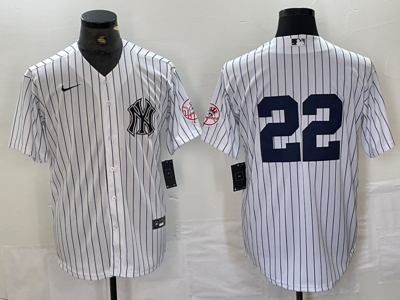 Men's New York Yankees Juan Soto #22 White Limited Name Jerseys
