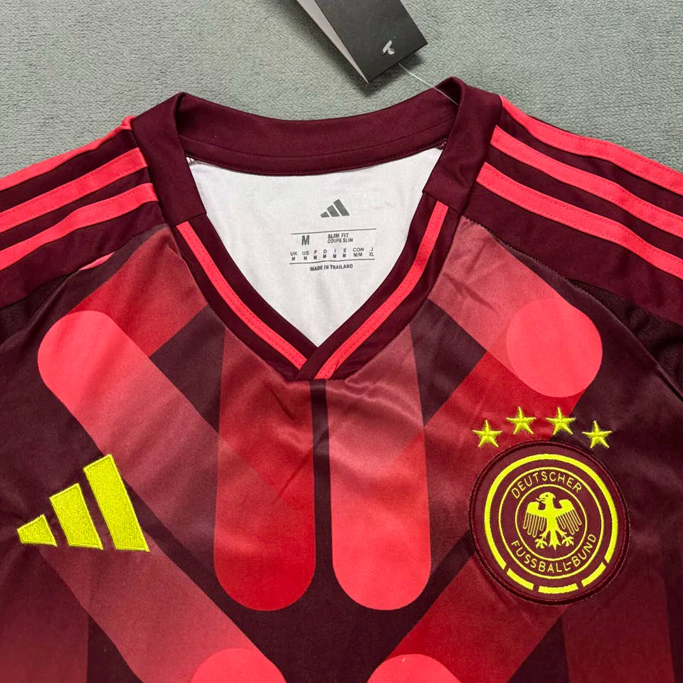 2025/26 Germany Away Red Fans Soccer Jersey ((4 Star 四星） Back