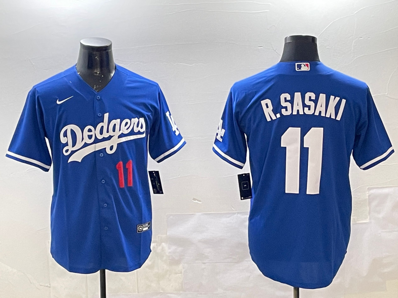 Men's Los Angeles Dodgers Roki Sasaki #11 Royal Alternate Replica Player Jerseys