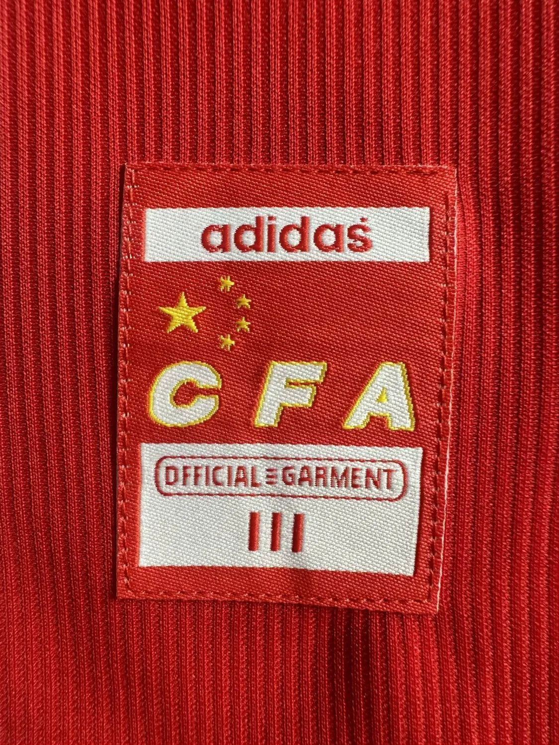 1998 CFA Red Retro Soccer Jersey Detail 2