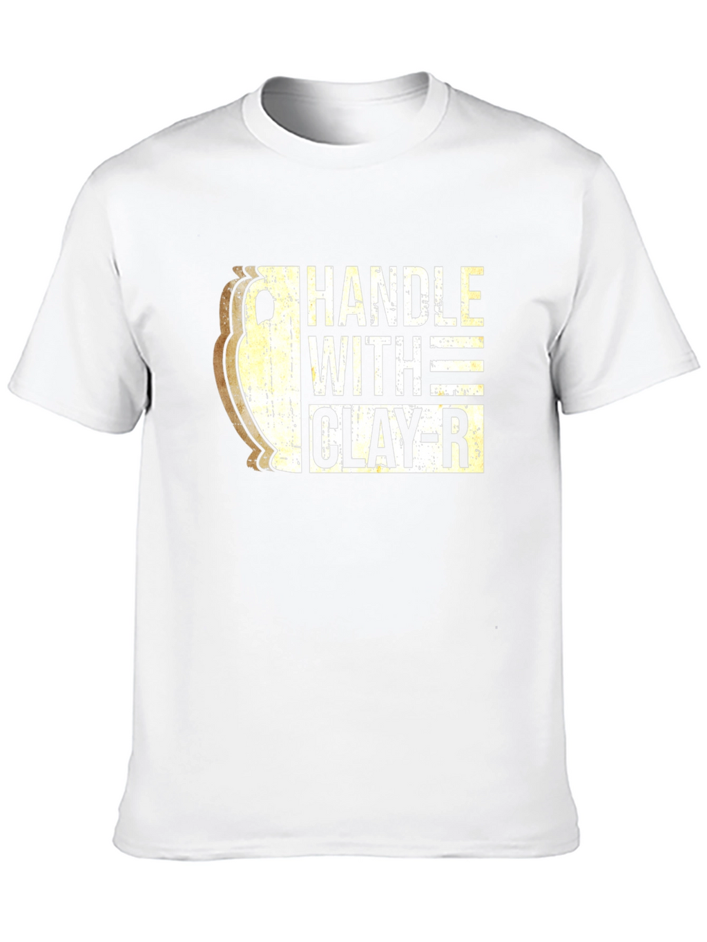 Handle With Clay-R Black Graphic T-Shirt