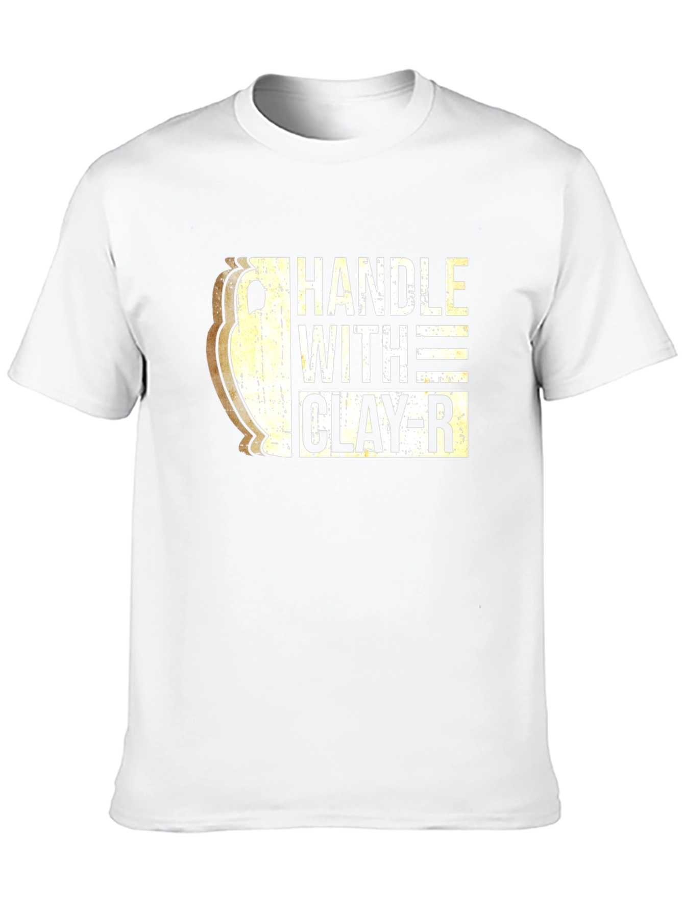 Handle With Clay-R Black Graphic T-Shirt