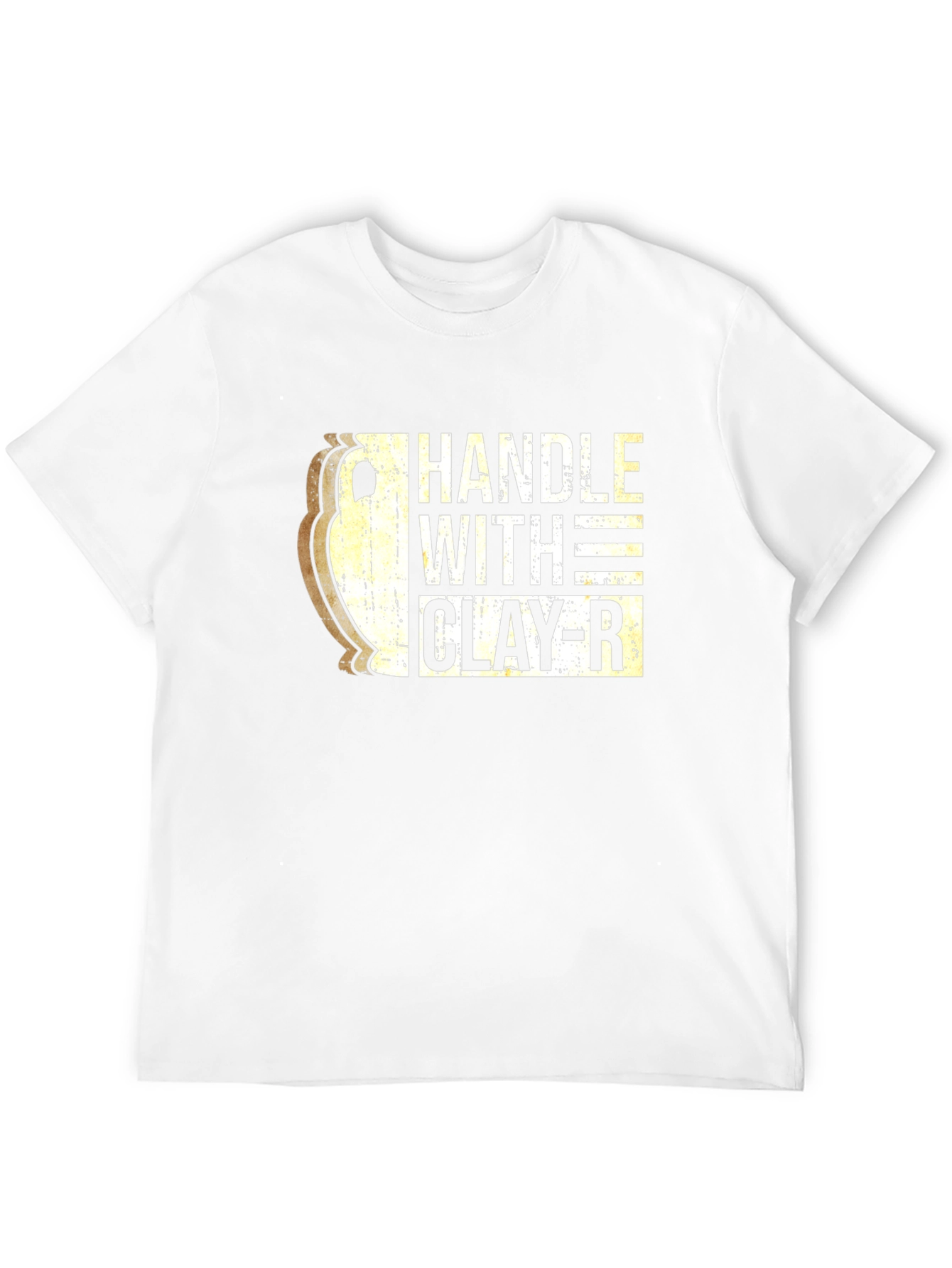 Handle With Clay-R Black Graphic T-Shirt