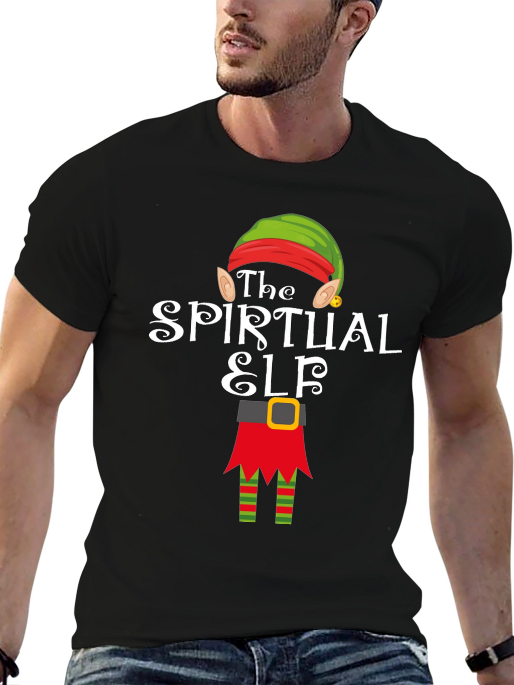 Spiritual Elf Graphic Tee - Christmas Holiday Shirt