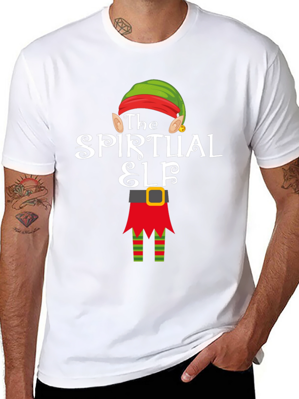 Spiritual Elf Graphic Tee - Christmas Holiday Shirt