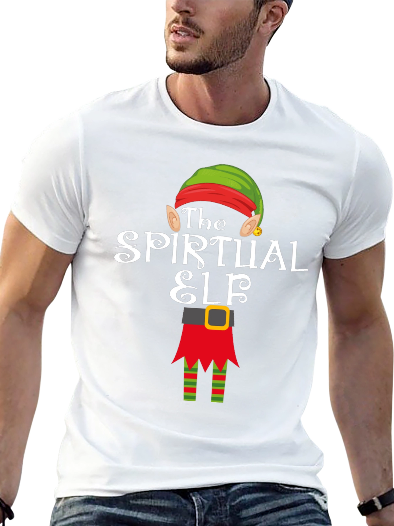 Spiritual Elf Graphic Tee - Christmas Holiday Shirt