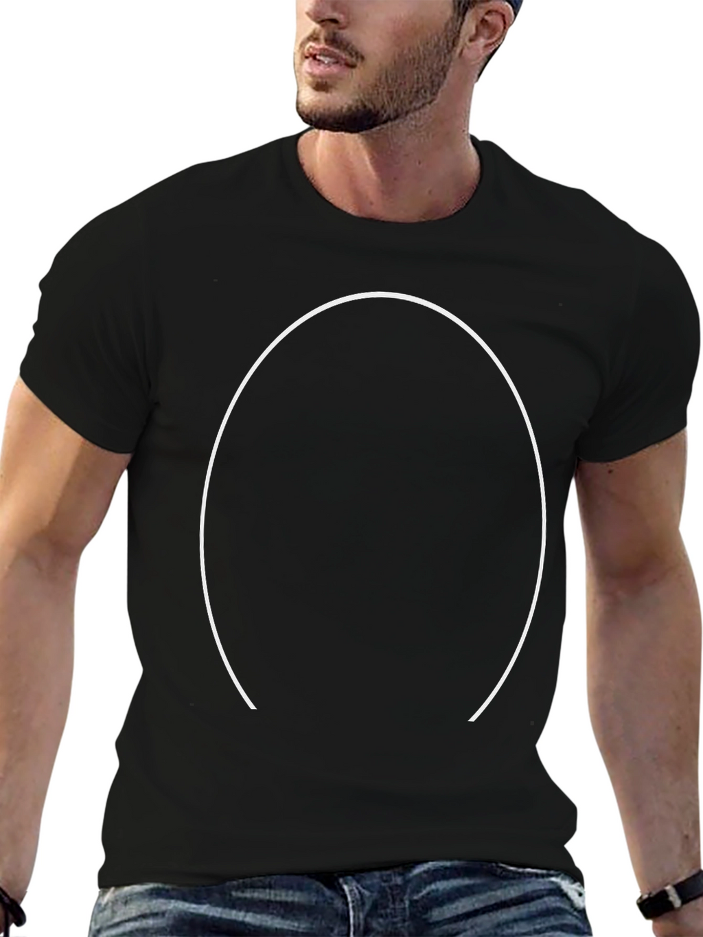 Mens Black Crewneck T-Shirt