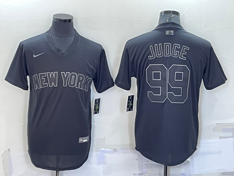 Men's New York Yankees Aaron Judge #99 Black Alternate Game Jerseys
