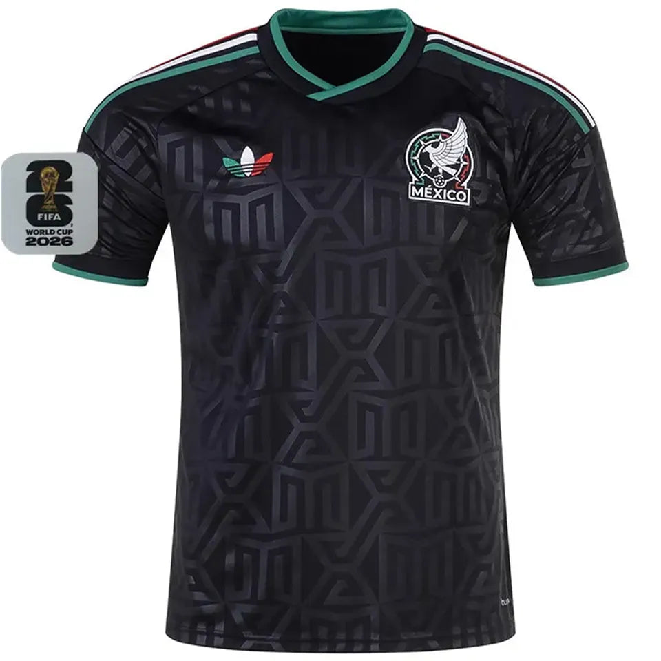 2026/27 Mexico 1:1 Quality Third Black Fans Soccer Jersey (Have Right Patch 有右臂章 白底黑字） Front