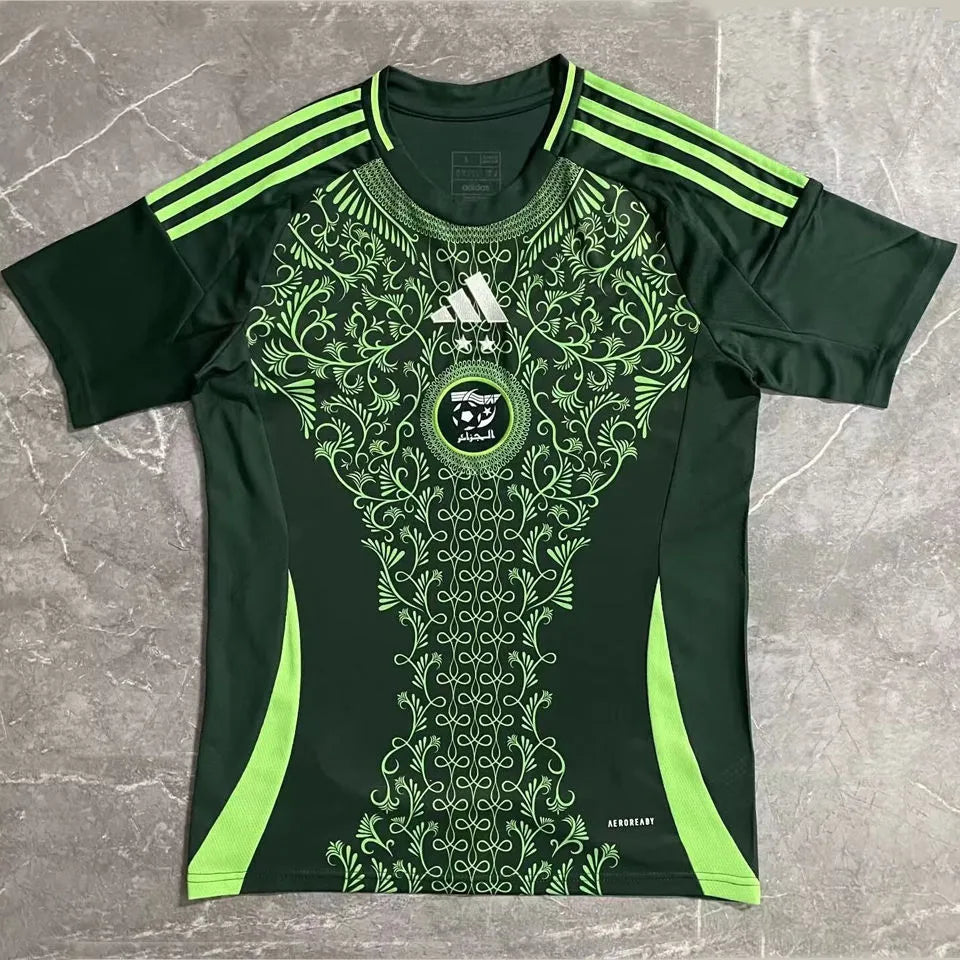 2025 Algeria Away Green Fans Soccer Jersey 有两星 Back