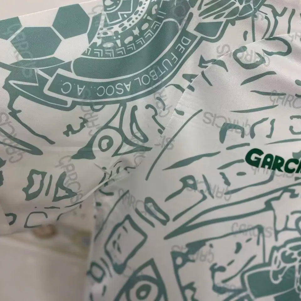 1999 Mexico Away Retro Soccer Jersey Detail 4