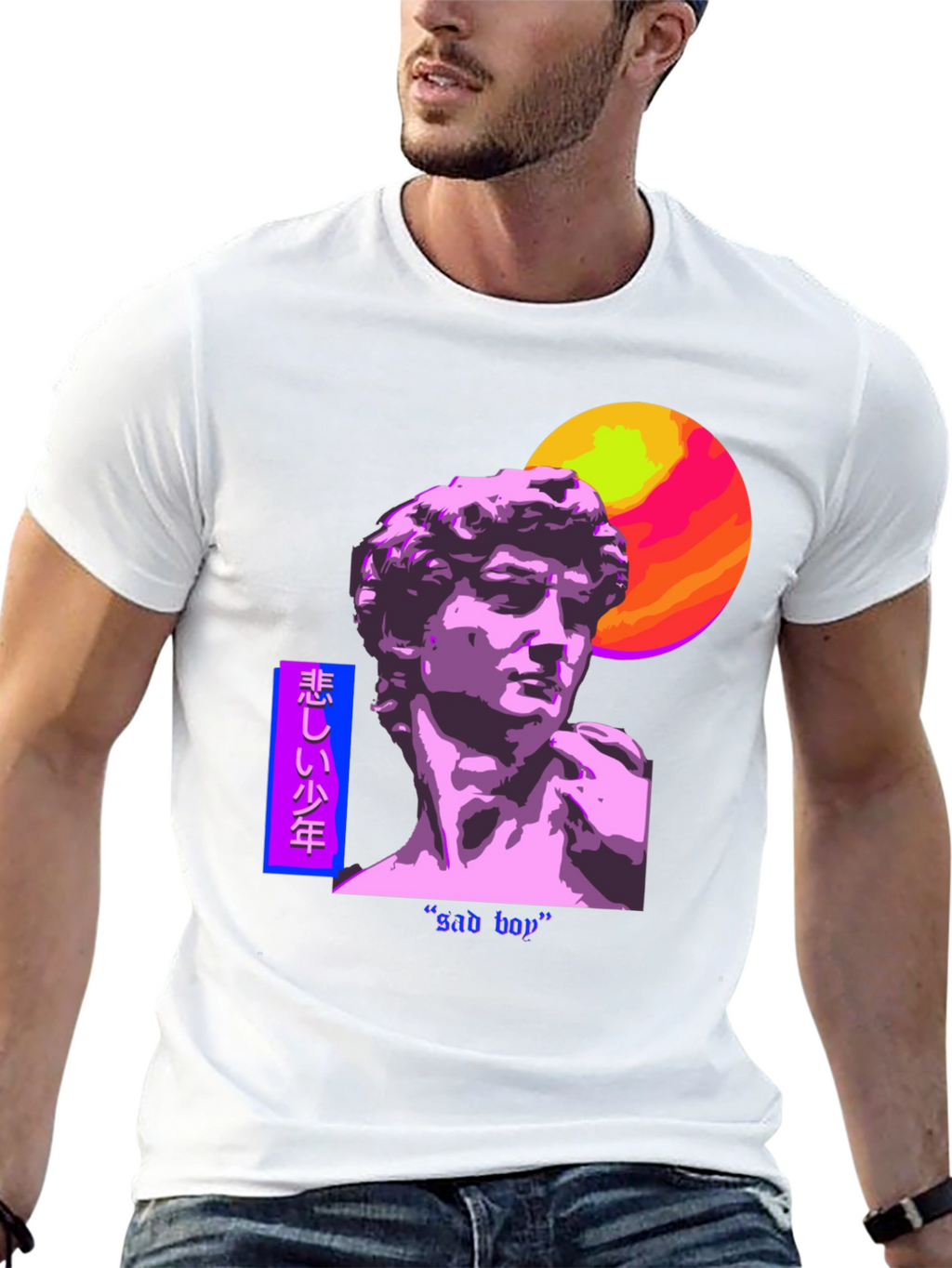 Sad Boy Vaporwave Graphic Tee