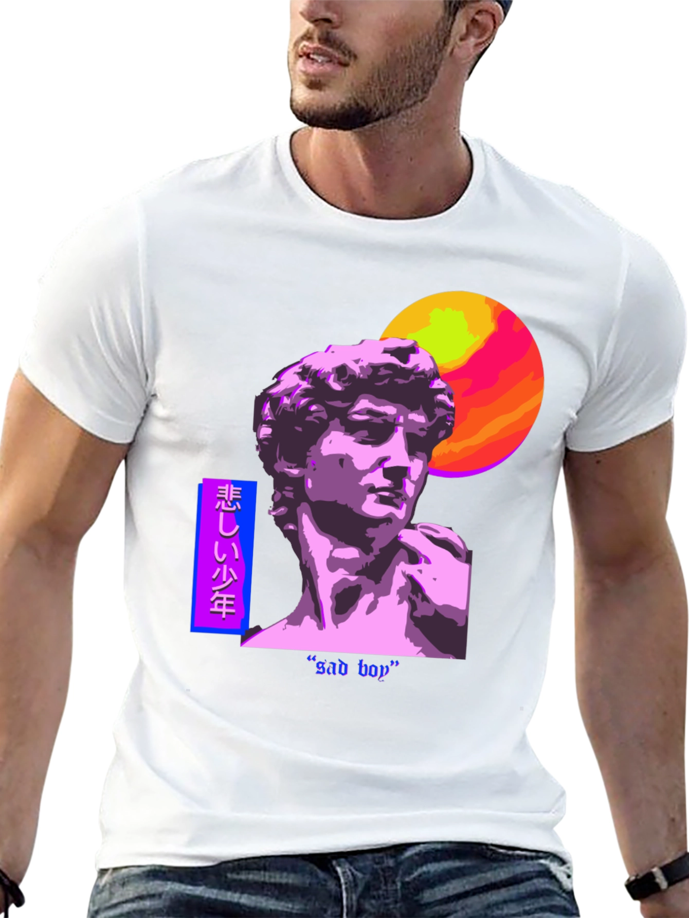 Sad Boy Vaporwave Graphic Tee