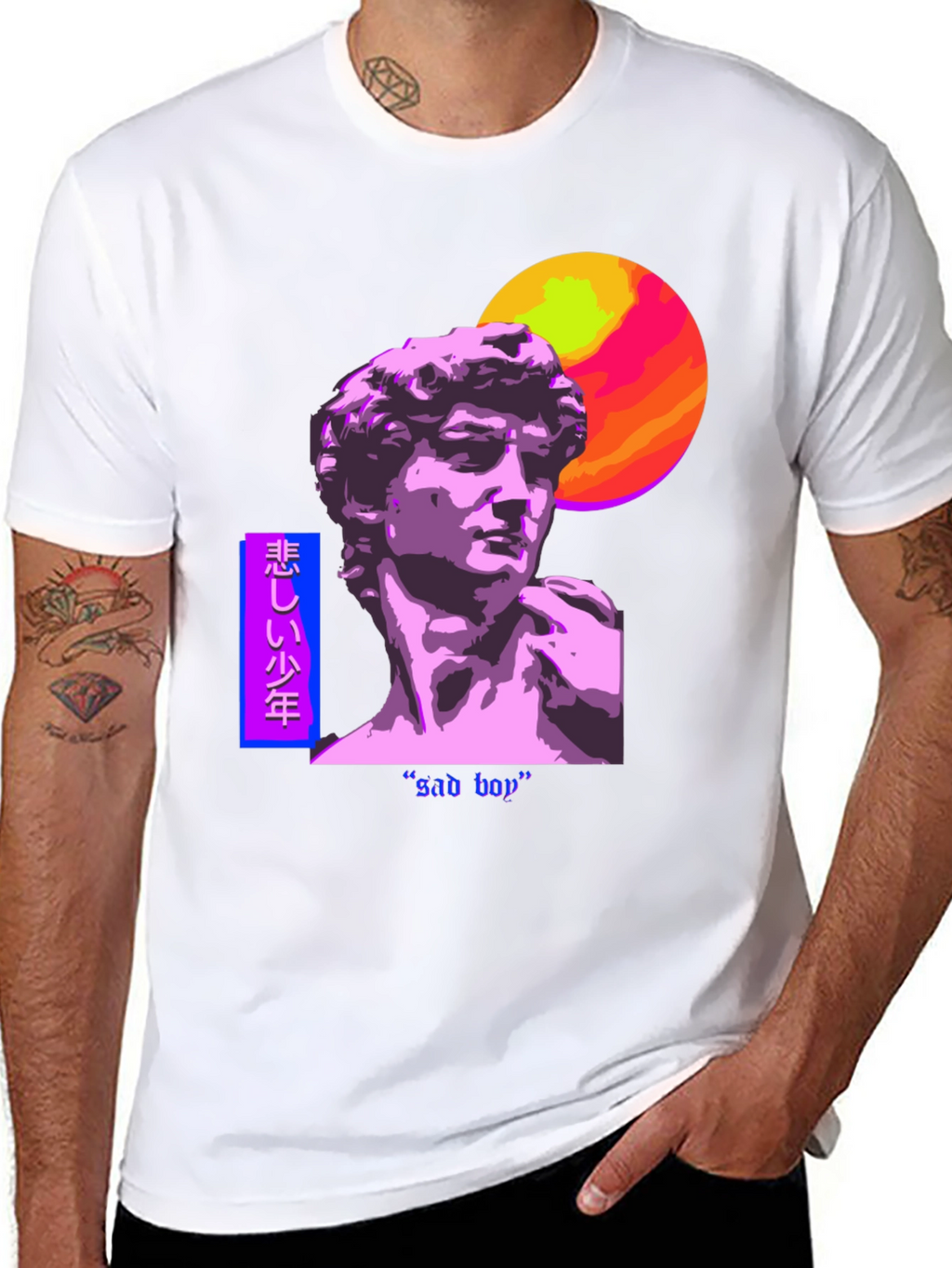 Sad Boy Vaporwave Graphic Tee