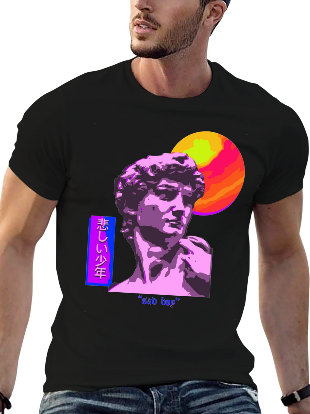 Sad Boy Vaporwave Graphic Tee