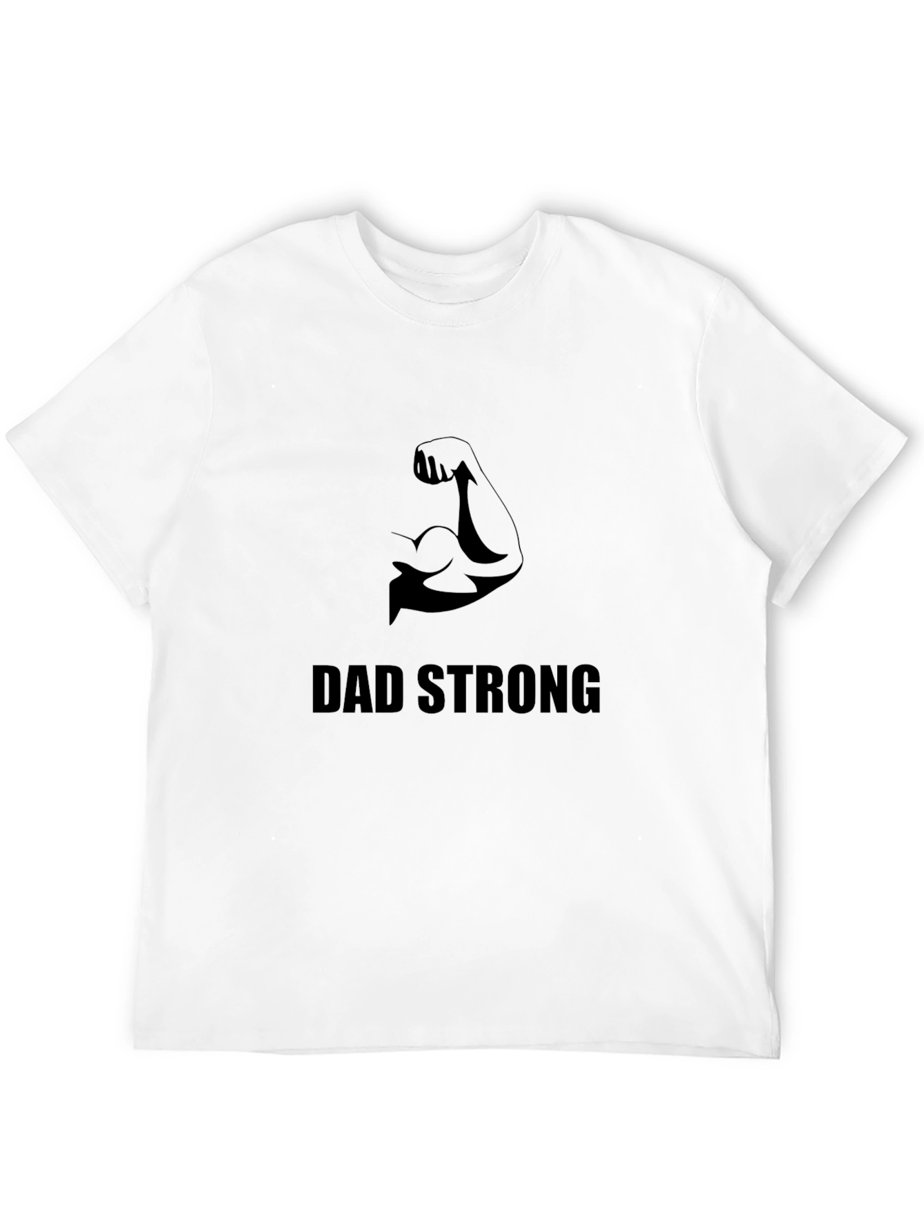 Dad Strong Graphic Tee - Black Cotton T-Shirt