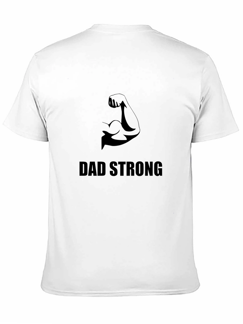 Dad Strong Graphic Tee - Black Cotton T-Shirt