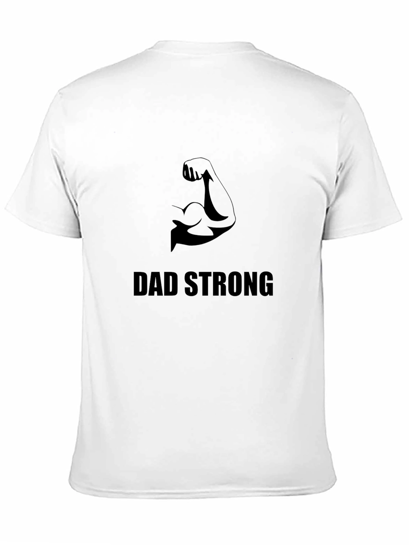 Dad Strong Graphic Tee - Black Cotton T-Shirt