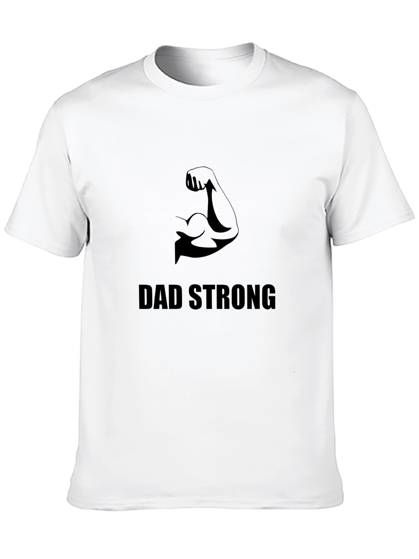 Dad Strong Graphic Tee - Black Cotton T-Shirt