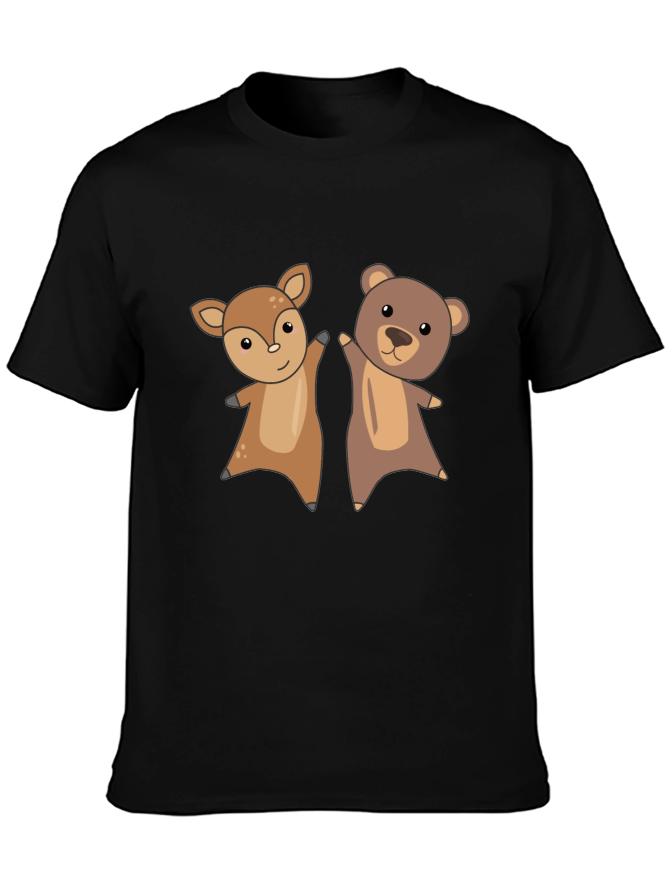 Cute Animal Cartoon Graphic T-Shirt