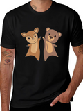 Cute Animal Cartoon Graphic T-Shirt