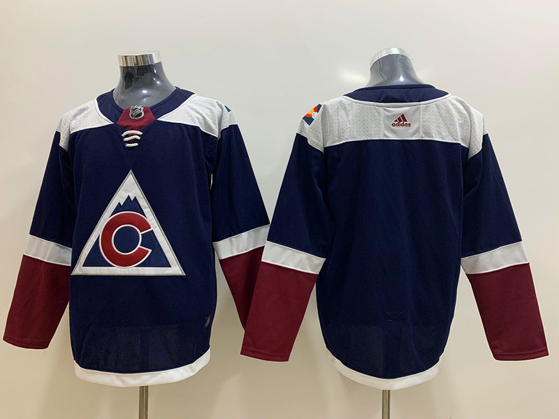 Men's Colorado Avalanche Navy 2018/19 Alternate Primegreen Authentic Blank Jerseys