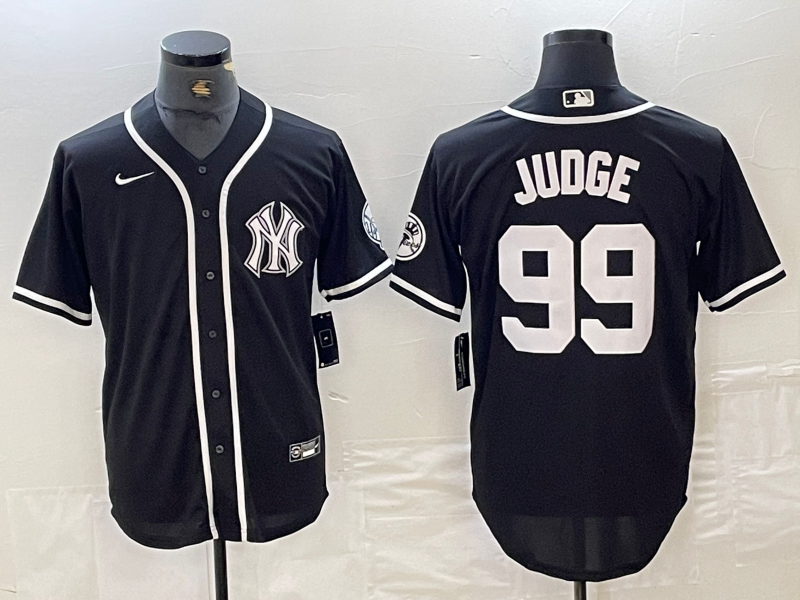 Men's New York Yankees Aaron Judge #99 Black Limited Jerseys