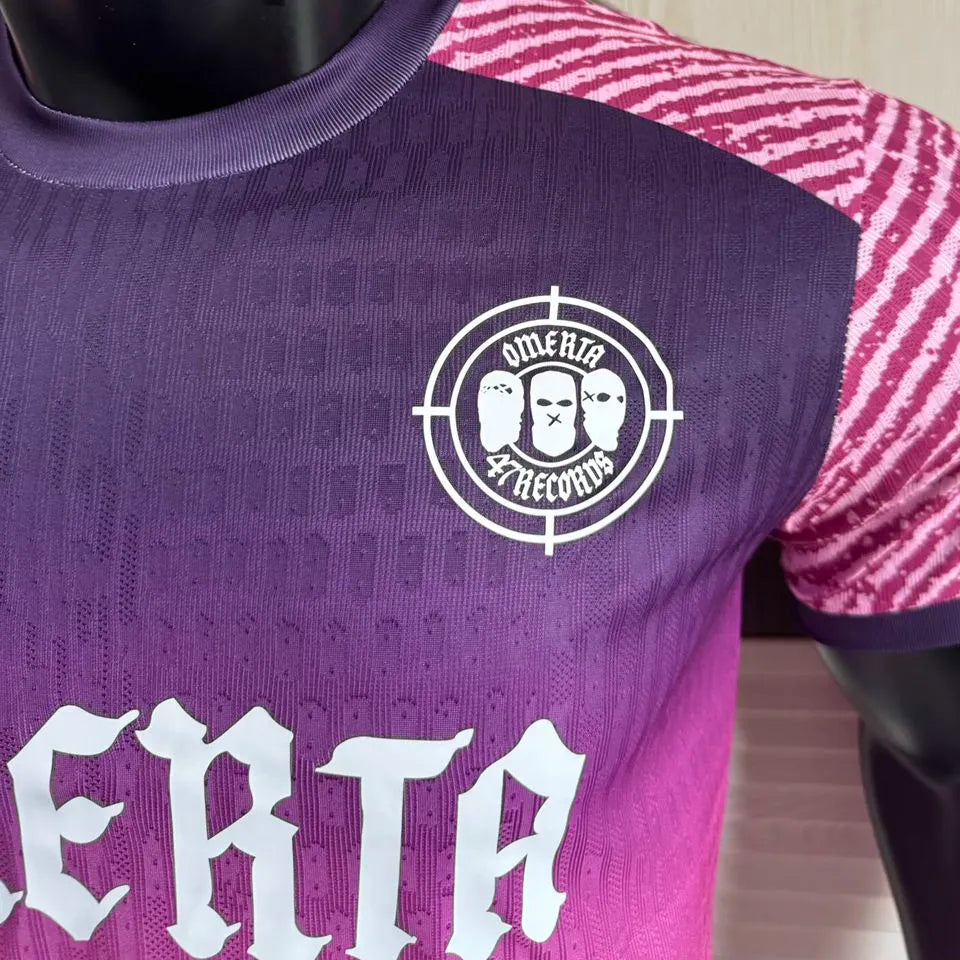 2026 Omerta Pink Player Version Soccer Jersey Detail 3