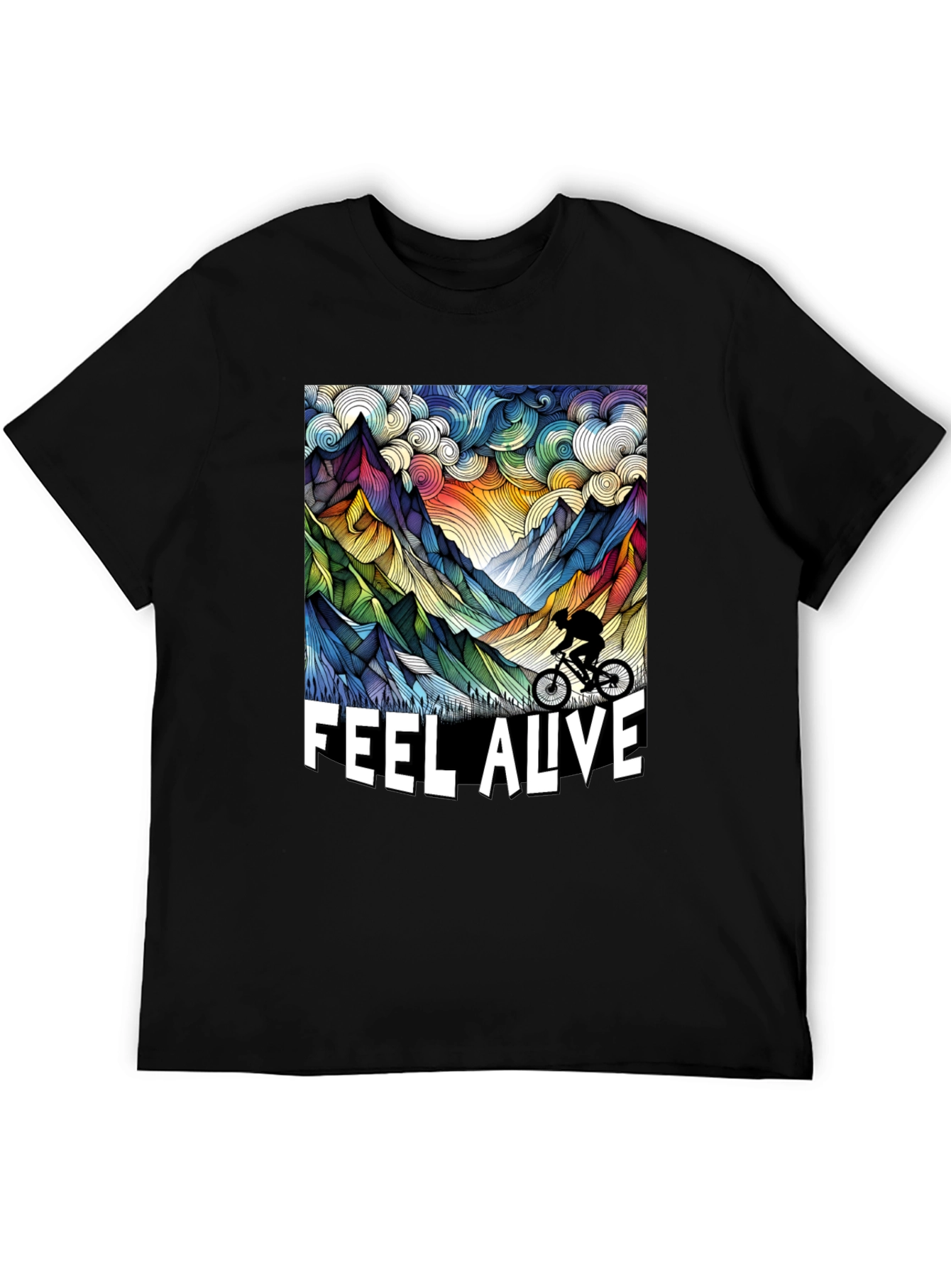 Feel Alive Mountain Biking Graphic Tee