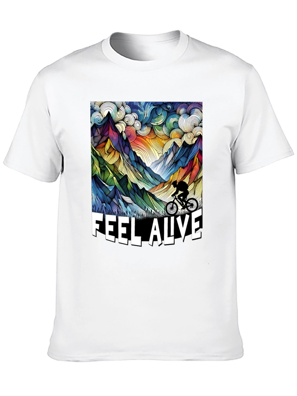 Feel Alive Mountain Biking Graphic Tee