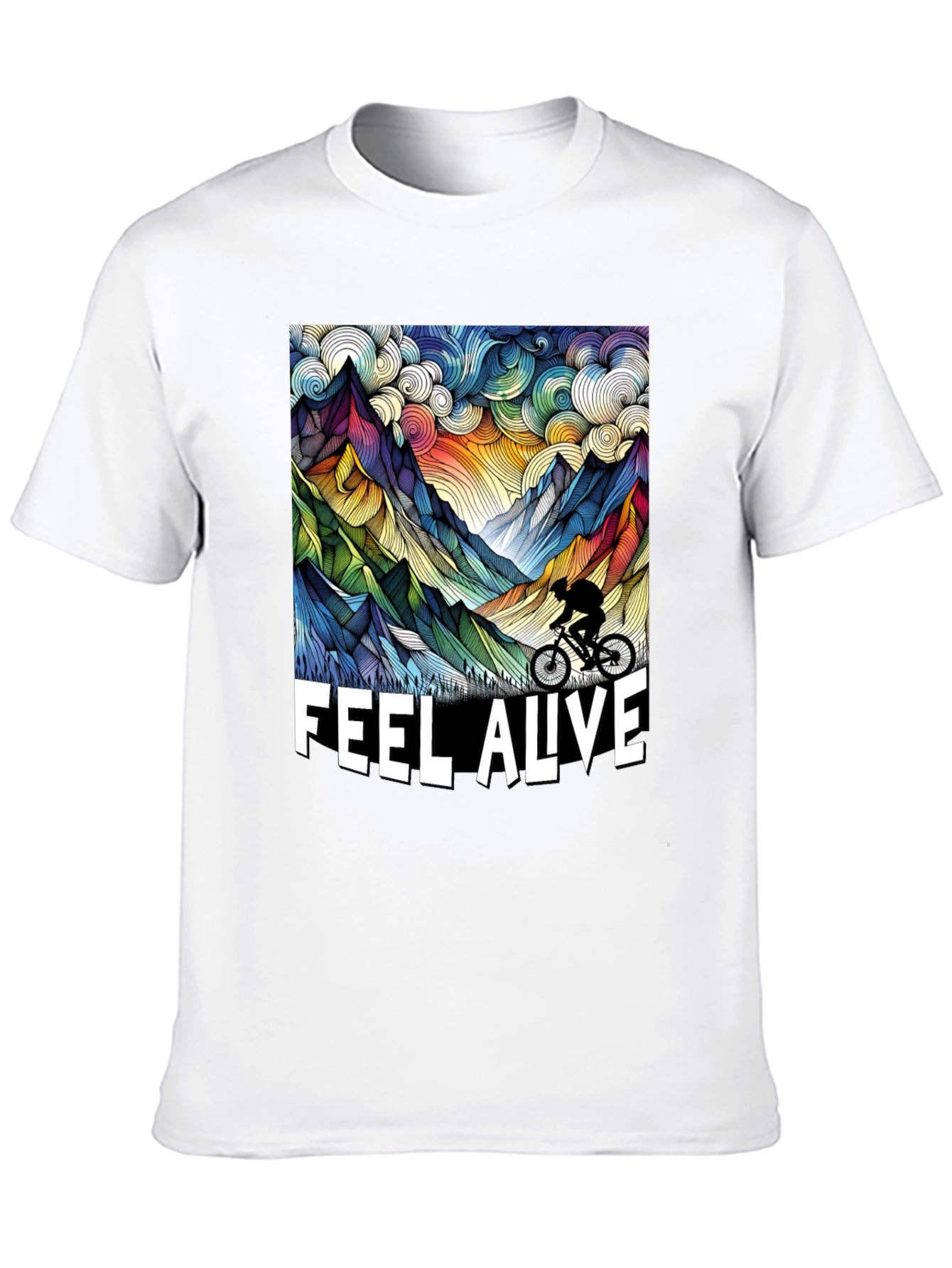 Feel Alive Mountain Biking Graphic Tee