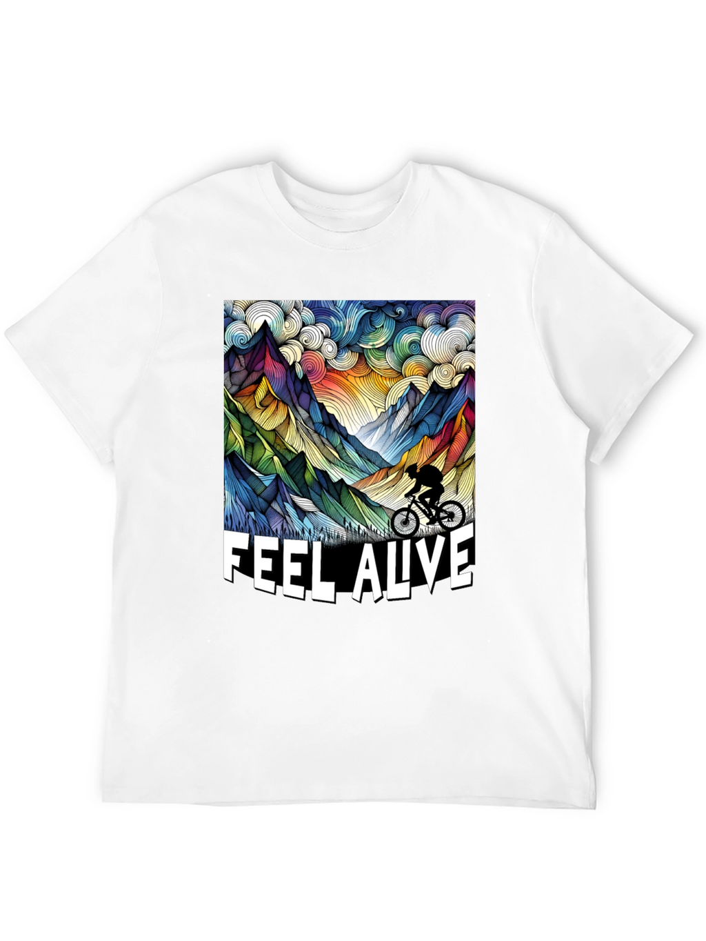 Feel Alive Mountain Biking Graphic Tee
