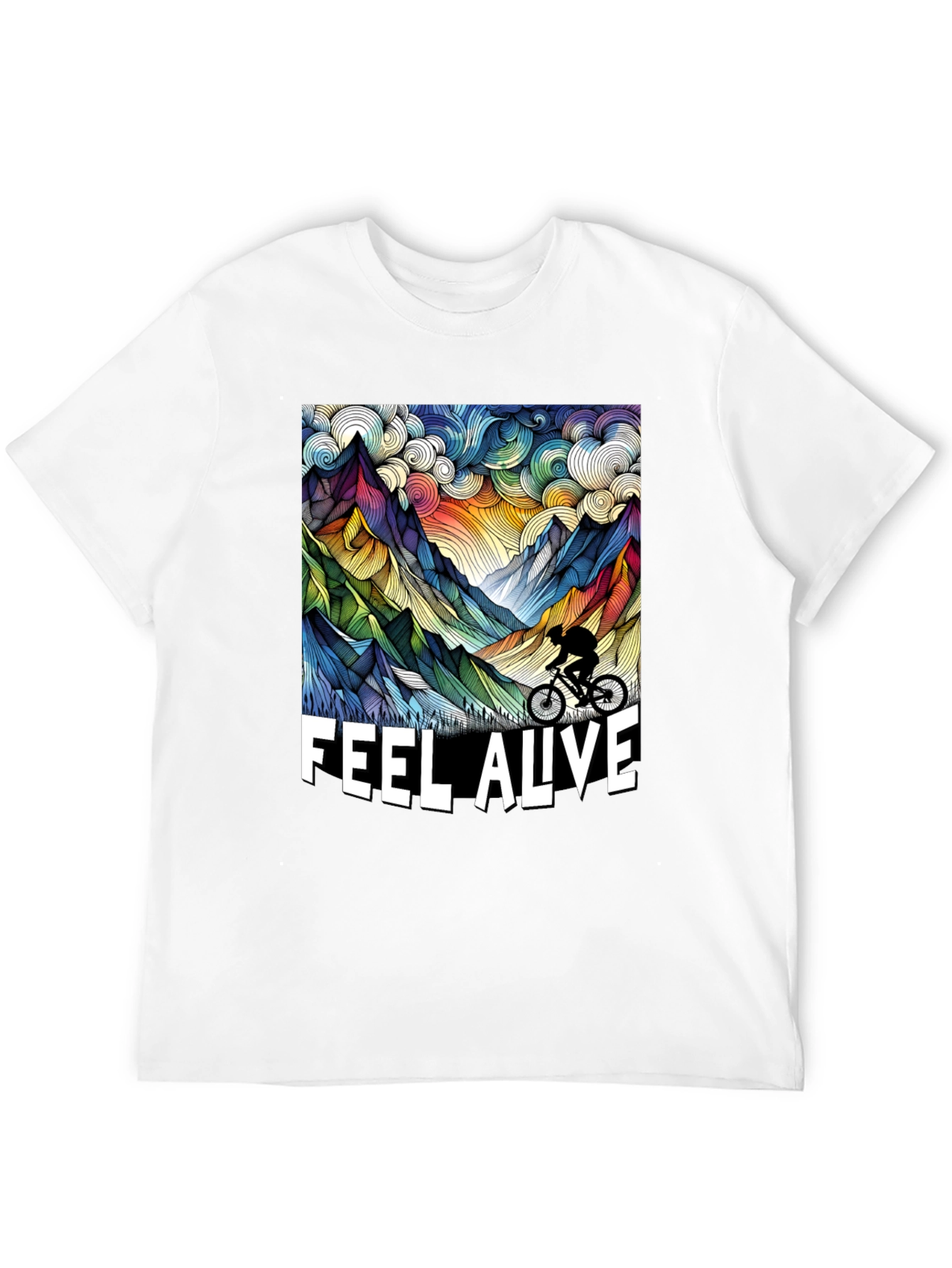 Feel Alive Mountain Biking Graphic Tee