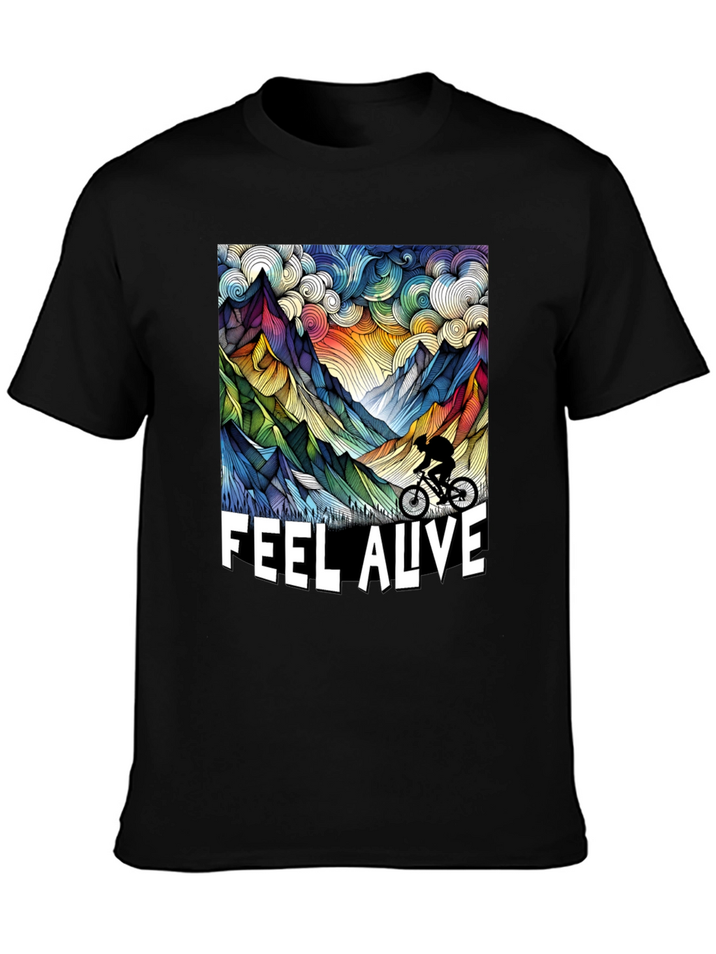 Feel Alive Mountain Biking Graphic Tee
