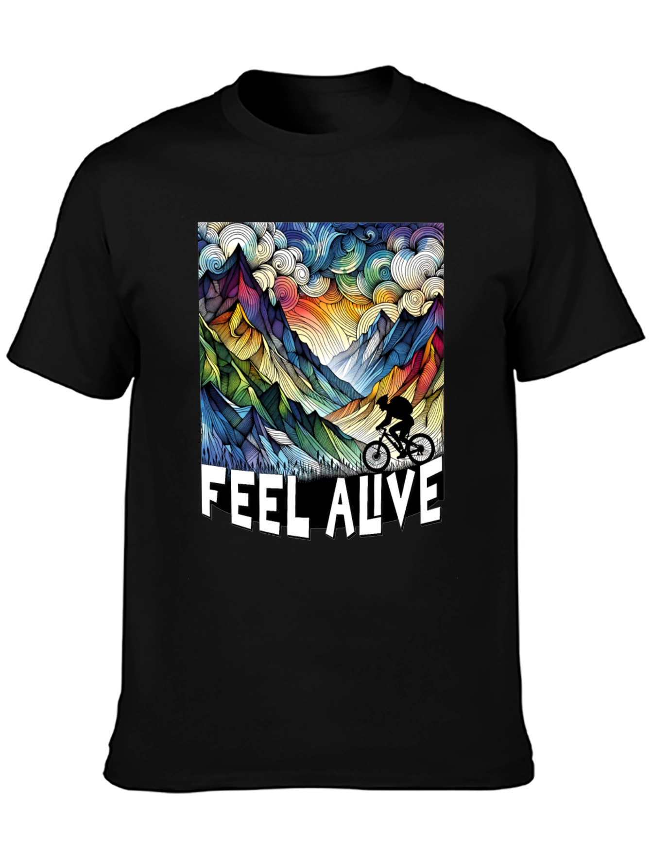 Feel Alive Mountain Biking Graphic Tee