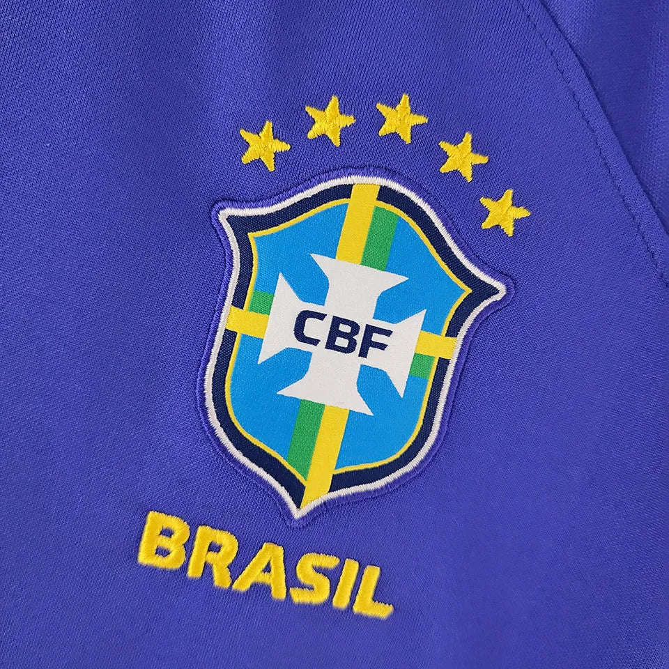2022/23 Brazil Away Blue Women Soccer Jersey Detail 4