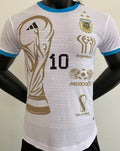 2023 Argentina White Special Edition Player Version Jersey (Have Number 10) Front