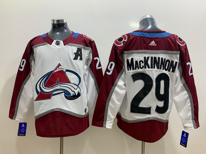 Men's Colorado Avalanche Nathan MacKinnon #29 White Breakaway Player Jerseys