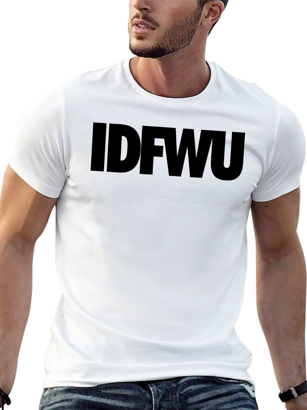 IDFWU Black Graphic T-Shirt - Bold Statement Tee