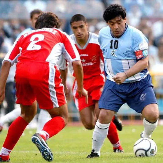 Maradona #10 Argentina Home Retro Soccer Jersey 2001有名有号 ★★ Detail 2