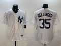 Men's New York Yankees Cody Bellinger #35 White Home Replica Player Jerseys