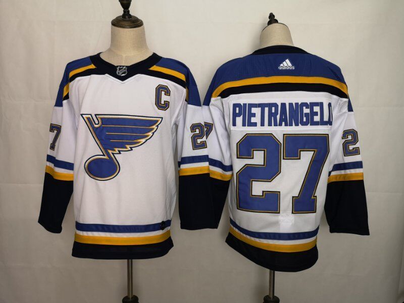 Men's St. Louis Blues Alex Pietrangelo #27 White Breakaway Player Jerseys