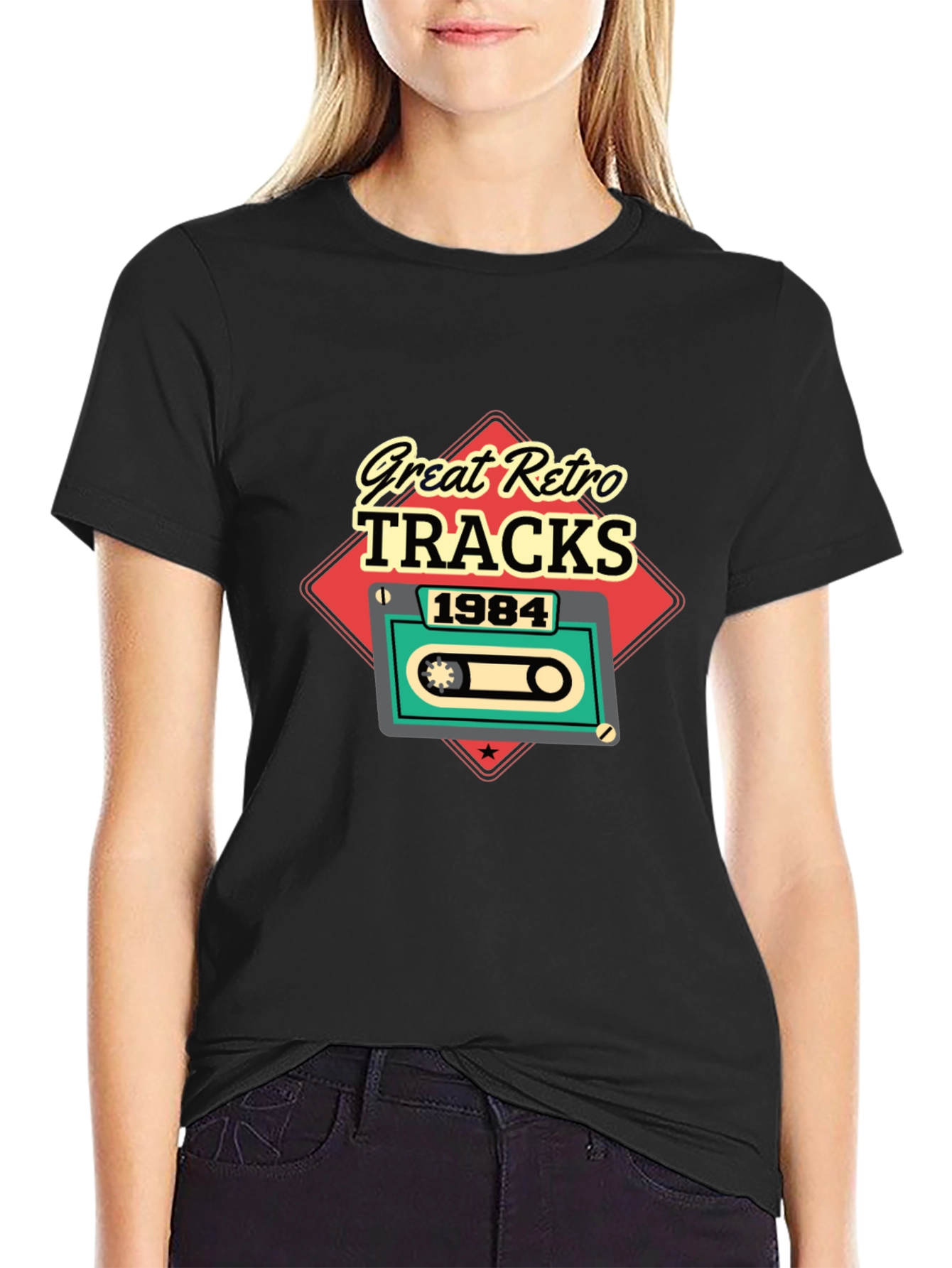 Retro Tracks 1984 Graphic Tee - Vintage Music Lover