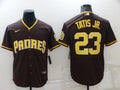 Men's San Diego Padres Fernando Tatis Jr. #23 Brown Stitched Jerseys