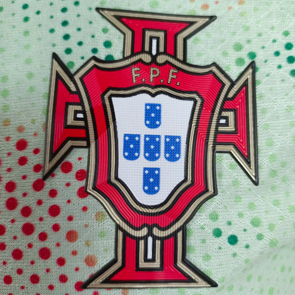 2025/26 Portugal Away White Player Version Soccer Jersey Detail 3