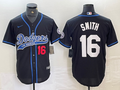 Men's Los Angeles Dodgers Will Smith #16 Black Player Jerseys Joint Edition